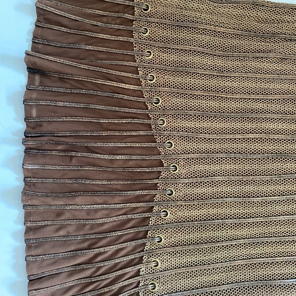 OBSTINEE by IKA BRONZE METALLIC SKIRT IN HONEY COMB PATTERN/VERTICAL LINEAR 6 - Picture 7 of 7